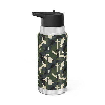 Christian Camo Tumbler | 32oz Hydration Station- thirst for righteousness.