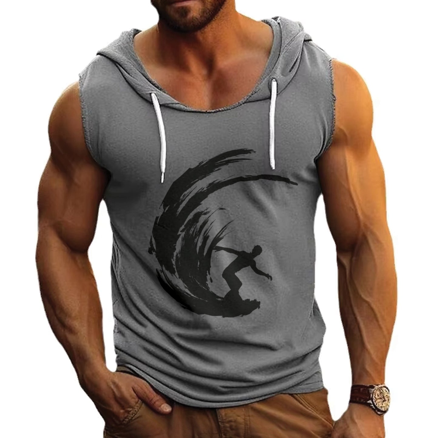 Raw edge surf hoodie